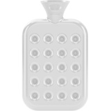 Fashy Wärmflasche, Wabenkissen, 1,2 l, Transparent Weiß, 6424 13