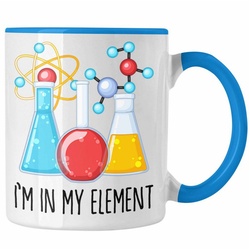 Trendation Tasse Chemiker Tasse Geschenk Im In My Element Kaffeetasse Chemie Student Le blau