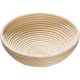 Kobolo Aufbewahrungskorb Rohrbackkorb aus Rattan rund naturfarben (30 cm Durchmesser) beige|braun