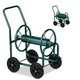 Relaxdays Schlauchwagen Metall grün