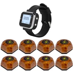Restaurant-Rufsystem / Piepser / Pager, 8 Scheiben und 1 Uhr, 800m Reichweite