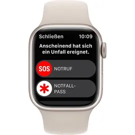 Apple Watch Series 8 GPS + Cellular 41 mm Aluminiumgehäuse polarstern, Sportarmband polarstern