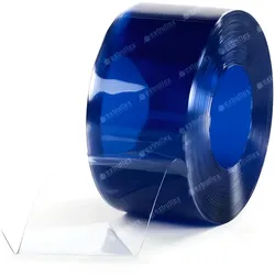 50m 300x3mm PVC Rolle BLAU - transparent