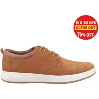 Hush Puppies Bowen Herren Freizeit Leder Schnürschuhe Hellbraun