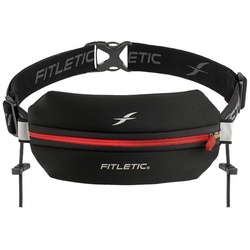 Fitletic Laufgürtel Fitletic – Laufgürtel „Neo 1“ für Handy, Sportgürtel, Fitnessgürtel Premium Laufausrüstung rot|schwarz