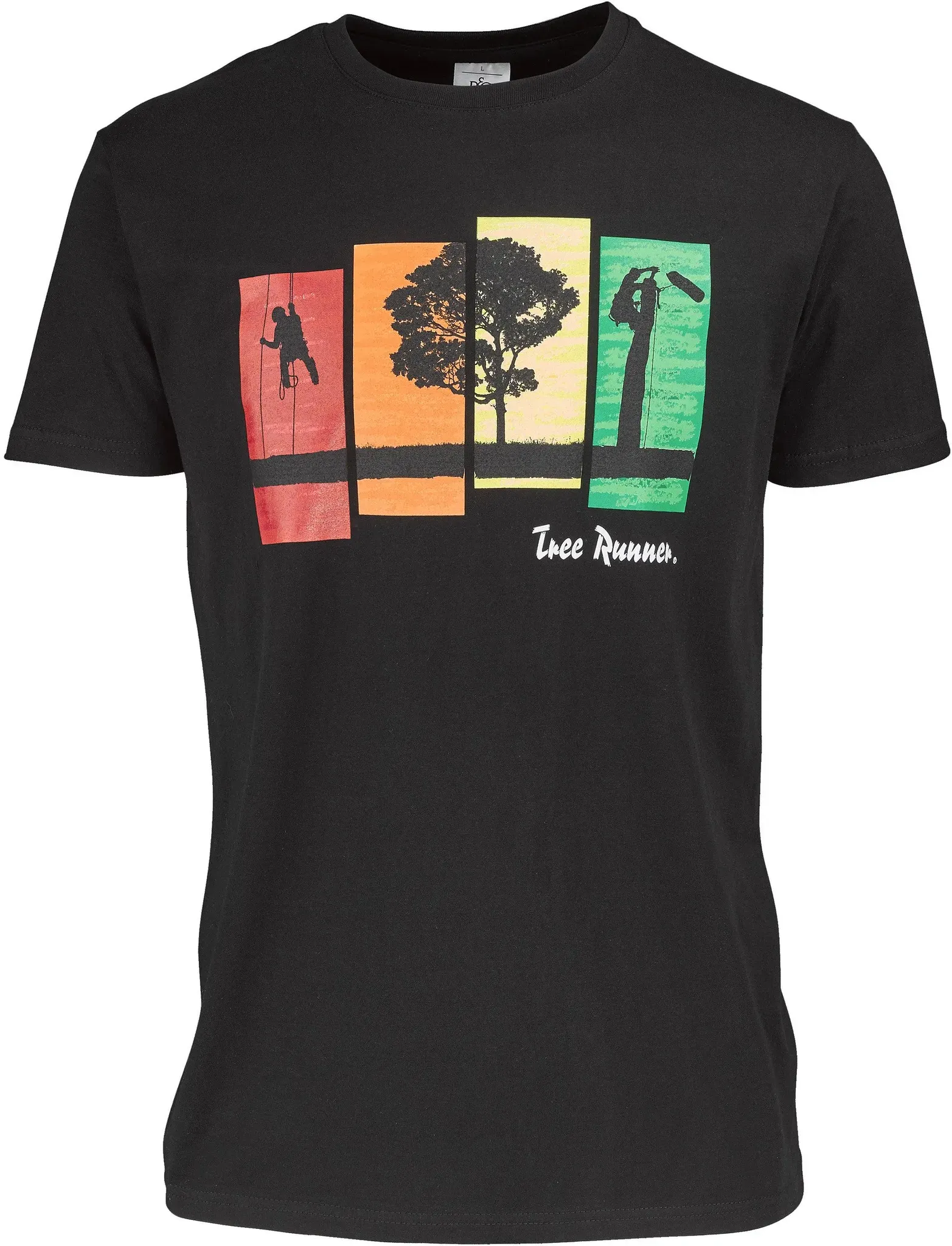 Tree Runner T-Shirt Colour Up, schwarz, S