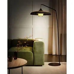 Stehlampe Papierseil schwarz / beige 170 cm KALOMO