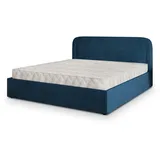 masseno Polsterbett, Blau, Holz, 140x200 cm, Schlafzimmer, Betten, Polsterbetten