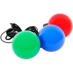 Außenleuchte Stimmungslicht Gartenlampe Kugelleuchte Gartendeko Außenlampe Dekoleuchte Pool, Wetterfest dimmbar, rot blau grün, G4, D 15cm, 3er Set