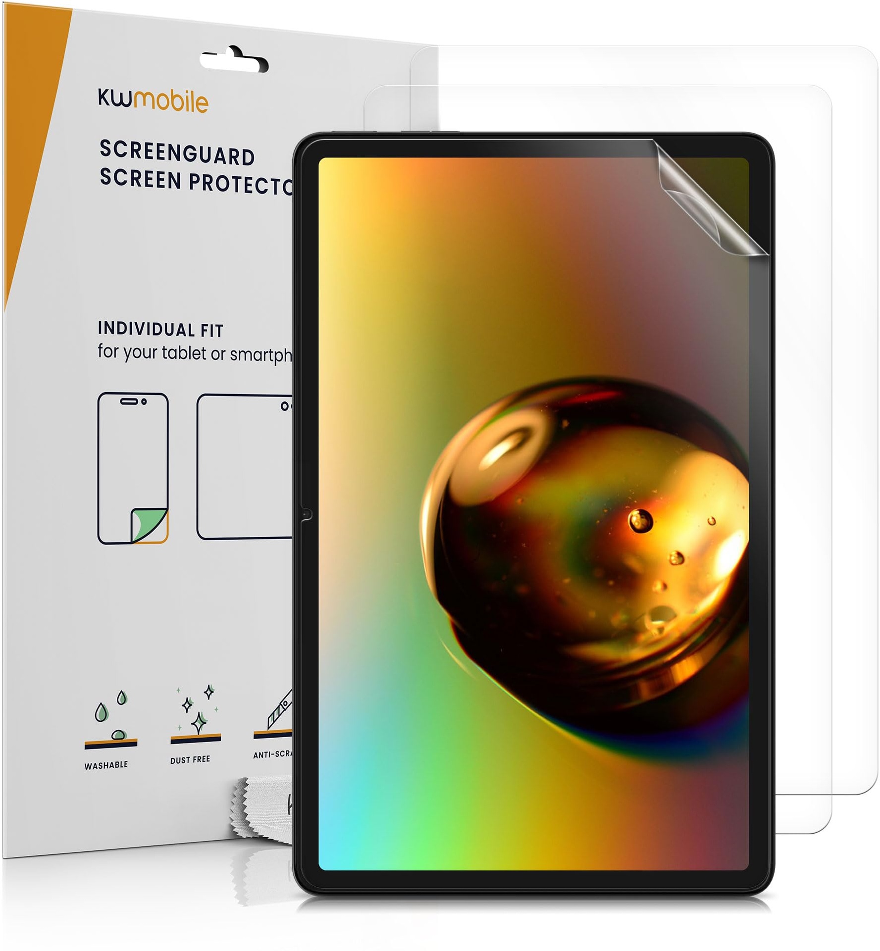 kwmobile 2X Schutzfolie kompatibel mit Amazon Fire Max 11 - Folie klar Full Screen Tablet