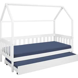 Interlink Hausbett Funky 90 x 200 cm Kiefer massiv weiß