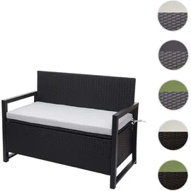 Mendler HWC-F39 2er Sitzbank 120 x 60 x 85 cm Grau
