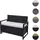 Mendler HWC-F39 2er Sitzbank 120 x 60 x 85 cm Grau