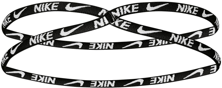 NIKE Haarband black/white