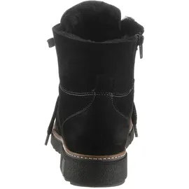 WALDLÄUFER Winterboots WALDLÄUFER "HITOMI", Damen, Gr. 7 (40,5), schwarz, Nubukleder, Schuhe Winterboots, Outdoorboots, Schnürboots mit Lammfellfutter, H-Weite, Topseller