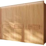 Home affaire Kleiderschrank Léopoldine, aus Kernbuche, inkl. Passepartout Massivholz-Kleiderschrank, im 50 cm Raster planbar braun 307 cm x 226 cm x 62 cm