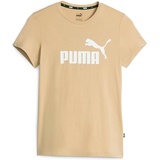 Puma Damen Kurzarm-T-Shirt Puma Ess Logo Beige - L