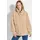 GOLDNER Flauschiger Kurzmantel mit Stehkragen", in camel | Gr.: 52,