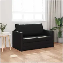 vidaXL Schlafcouch Kunstleder 2-Sitzer Schwarz