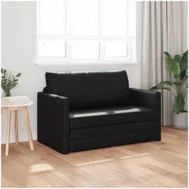 vidaXL Schlafcouch Kunstleder 2-Sitzer Schwarz