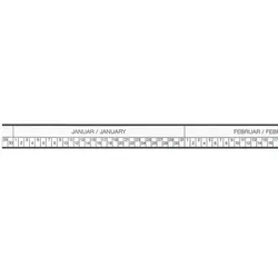 magnetoplan Kopfleiste mit U-Profil 5,5 mm 2 Halbjahr 7 Tage Woche