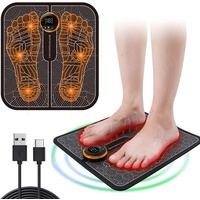 EMS Massaggiatore per Piedi, USB Intelligente Massagematte, Elektrisches Fußmassagegerät, Tragbare Foot Massager, mit 8 Modi 19 Einstellbare Frequenzen für die Durchblutung Muskelschmerzen