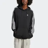 adidas Kapuzensweatjacke ADIDAS ORIGINALS "3 S HOODIE OS" Gr. XL, schwarz (black) Damen Sweatjacken Oversize Shirts