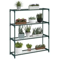 Outsunny Pflanzenregal, Blumenständer mit 4 Ebenen Blumenregal, für Garten,