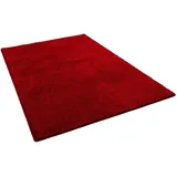 Snapstyle Hochflor Shaggy Teppich Weinrot 80x160cm
