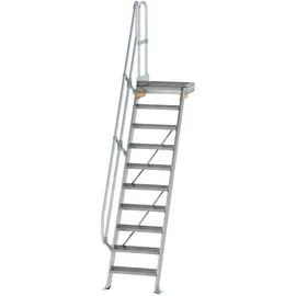 Günzburger Aluminium-Treppe mit Plattform 60° 10 Stufen (300370)