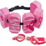 Unbekannt ECO Schwimmgürtel 5 Pads Sealife 2-6 Jahre (Pink + Brille)