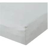 BettwarenShop Spannbettlaken Jersey-Elasthan 120 x 200 - 130 x 220 cm grau/silber