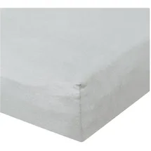 BettwarenShop Spannbettlaken Jersey-Elasthan 120 x 200 - 130 x 220 cm grau/silber