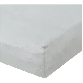 BettwarenShop Spannbettlaken Jersey-Elasthan 120 x 200 - 130 x 220 cm grau/silber