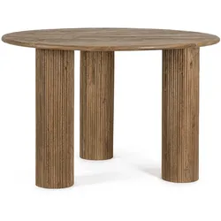 Esstisch Dacca aus Mangoholz Ø 120 cm, Braun