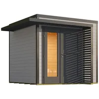 Weka Gartenhaus Amberley 2,50 x 2,50 m Grau