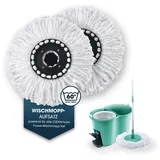 Clean Maxx CLEANmaxx Ersatz-Moppaufsatz rund 2er-SetPower-Wischmopp - Ersatzmopp, 2er-Set
