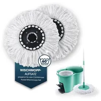 Clean Maxx CLEANmaxx Ersatz-Moppaufsatz rund 2er-SetPower-Wischmopp - Ersatzmopp, 2er-Set