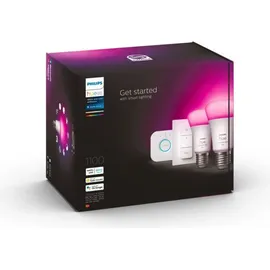 Philips Hue White & Col. Amb. E27 2er inkl. Dimmer Switch 75W Starter Set warmweiß
