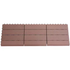 Mendler WPC Bodenfliese Rhone braun 30 x 30 cm 11 St.