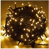 Rosnek LED-Lichterkette 20-100M, Speicherfunktion, Timer, für Weihnachtsbaum, 8 modi, Garten, Schwarzer Draht 50 m