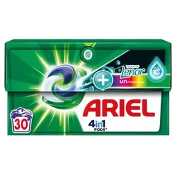 Ariel 4in1 PODS Waschmittelkapseln + Touch of Lenor UNS 30 Waschgänge