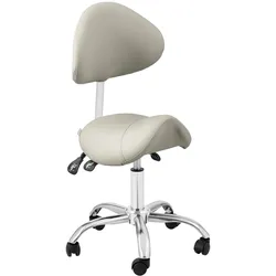 physa Sattelstuhl - 55 - 69 cm - 150 kg - Grau/Silbern PHYSA MANNHEIM GRAY