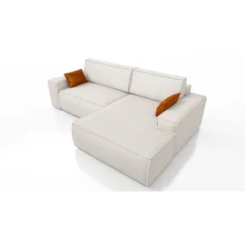 mebloland Ecksofa TOR mit Schlaffunktion. Farbe: Silver. - Hellgrau