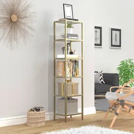 VCM Standvitrine Vinali M 40 x 30 x 165 cm Gold