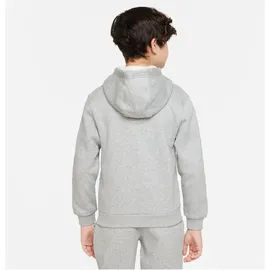 Nike Sportswear Club Fleece Kapuzenjacke Kinder 063 dk grey heather/base grey/white M 137-147 cm