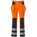 Mascot Almas Handwerkerhose, hi-vis orange/marine 82C60