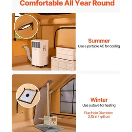 Vevor Aufblasbares Zelt 4x3x2,2 m Gelb