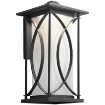 Licht-Erlebnisse Außenwandleuchte Aluminium 46,4 cm E27 IP44 schwarz