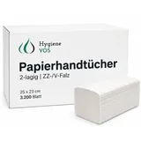 Hygiene Vos Papierhandtücher Zellstoff 3200 Blatt 2-lagig